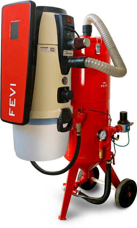 Pressure 4.0 recovery sandblaster with internet connection