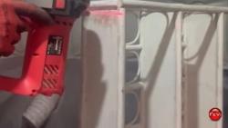 Sabbiatura con BLSTR sander® su mobiletto in legno